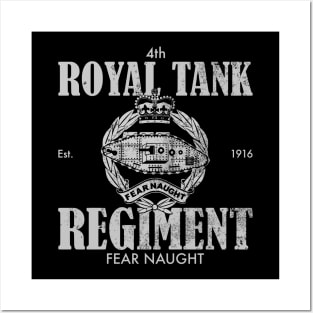 4th Royal Tank Regiment (Distressed) Posters and Art
